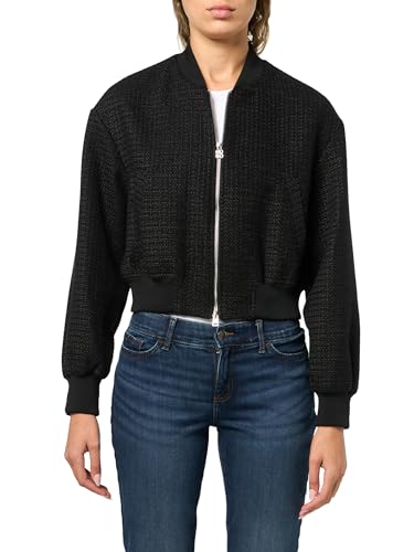 HUGO Women's Boucle Cropped Bomber Jacket