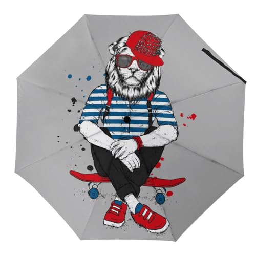 Parapluie automatique compact papillons aquarelle pliant de voyage mixte