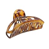 Parcelona French Rain Drop Savana Large Covered Spring Celluloid Jaw Hair Claw Clip Clamp Clutcher 4 Inches