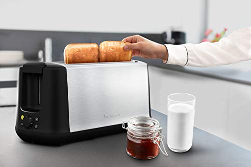 Moulinex Subito 4 Toaster, 2 Long Slots, 1700 W, Eco Mode, Thermostat 7 Positions, Bread Centring LS342D10, Stainless Steel - Image 2