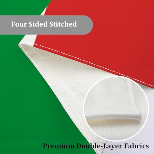 Drapeau Italie double face résistant aux intempéries en toile de jute