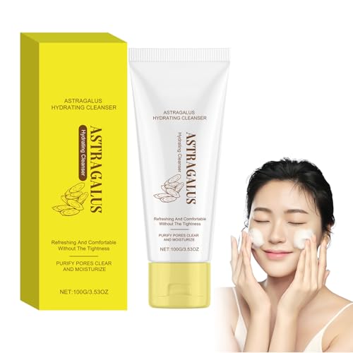 Crema Limpiadora Facial de Astrágalo 100ml, Limpieza Profunda con Hidratación, Cleanser, Fórmula Antioxidante, Suavidad para Pieles Sensibles, Reducción de Poros Visibles, Textura Sedosa No Agresiva