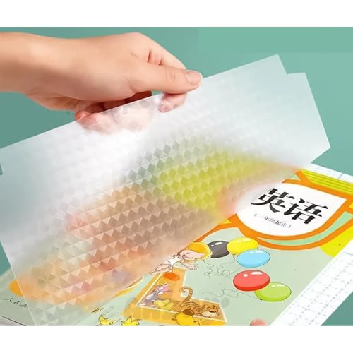 Image of 30 Sheets Medium Size Book Binding Cover Self Adhesive Waterproof Binding Film for School & Office Textbook Protective Diamond Pattern (43x30 Cm)