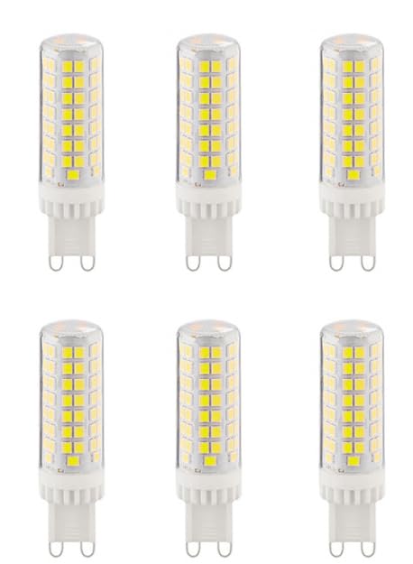 Aiwerttes G9 10W LED Light Bulbs Replacement of G9 100W Halogen Lamp G9 1000 Lumen,Cold White 6000K,Ceramic Base,Non-Dimmable Bulb for Home Lighting,Capsule Bulb,Pack of 6 — image 1