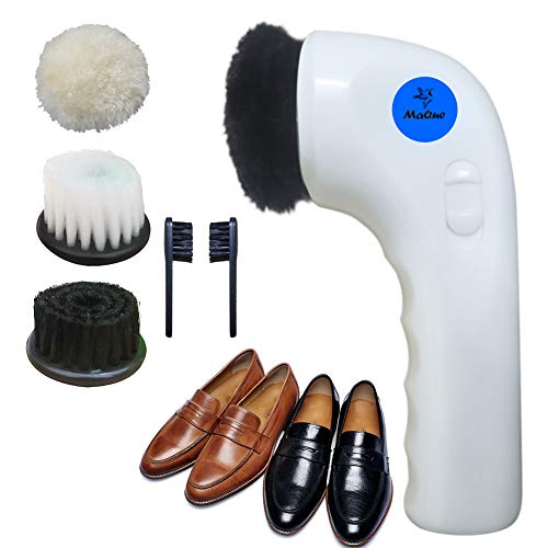 Electric Shoe Polishers, MaQue Portable Mini Handheld Electric Shoe Brush Shoe Shine Polisher