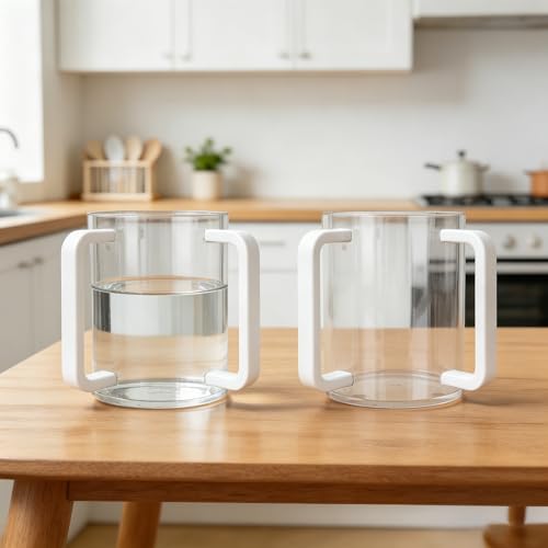 Set 2 vasos para lavado de manos judaicos con asas dobles miniatura 7