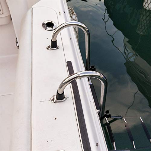 Escalera Plegable de 5 Peldaños para Piscina, Acero Inoxidable miniatura 2