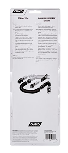 Camco Ersatz-Ablaufventil für Wohnmobile mit Griff – mit robustem Kunststoffgriff und Ventilöffnung mit 3,8 cm Durchmesser (39503)