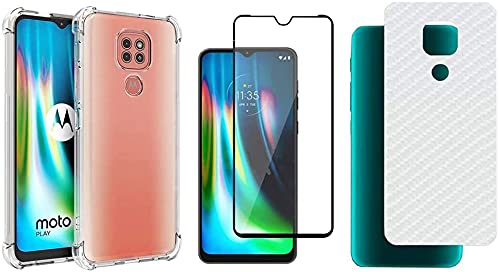 Capinha Silicone Antichoque e Película Vidro 3D e Traseira Moto G9 Play [Sky Dreams]