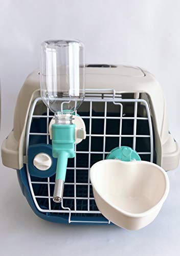 image for Choco Nose Rabbit No Drip Water Bottle & Food Bowl Set. H528 Wire Cage