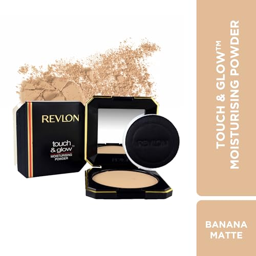 Image of REVLON Touch And Glow Moisturising Compact For Women, All Skin Powder - Banana Matte (12g)