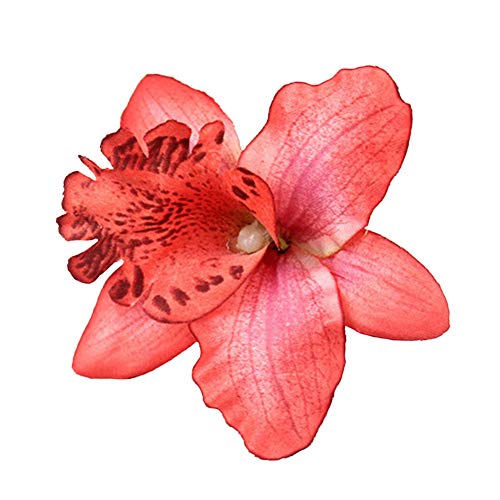 WE-WIN - Horquillas para el pelo con flores artificiales, ideales para la playa, fiestas hawaianas, bodas, eventos, niñas, orquídeas, decoración