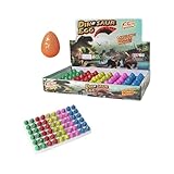 60個 孵化恐竜の卵、水の中で成長する恐竜の卵 おもちゃ付き 誕生日プレゼント、お菓子袋詰め物、孵化 成長する恐竜 ドラゴン 狩猟ゲーム イースターバスケットの詰め物 誕生日イースターギフト