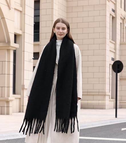 Wander Agio Winter Warm Scarf Long Pashmina Extra Large Shawls and Wraps for Women Large Blanket Scarves Solid3