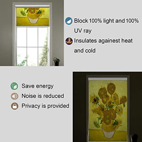 Passenger Pigeon Blackout Window Shades, Black In White Patterned Premium Thermal Insulated Uv Protection Custom Roller Blinds, 20" W X 36" L #TOP4