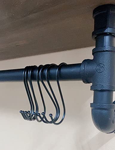 Meyruoxi Pipe Shelves Industrial Pipe Shelving Industrial Bathroom Shelves With Towel Bar,24 In Rustic Metal Pipe Floating Shelves Pipe Wall Shelf,2 Tier Industrial Shelf Wall Mounted With Hook #TOP7