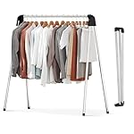 APEXCHASER Clothes Drying Rack Foldable, Stainless Steel Laundry Drying Rack Collapsible, Clothes Hanger for Sweater Baby Clothes Towel for Indoor & Outdoor, Portable Clothes Airer for Travel