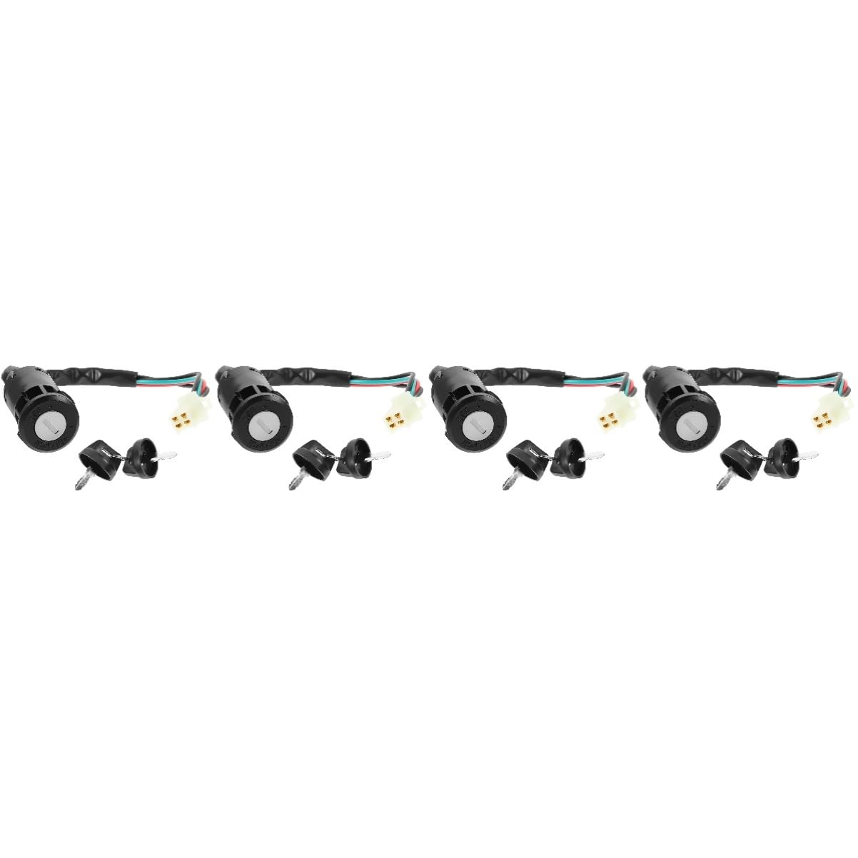 Llave de encendido universal para moto y quad kit de 4 juegos de interruptores metálicos Ciieeo 8