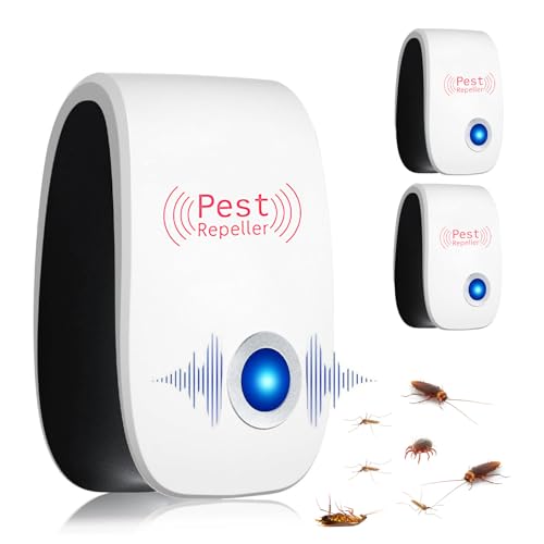 Bugshield Milben Stecker Ultraschall Gegen Milben 2026, 2 Stück, Skield Bug Shield Milbenstecker, Effizientes Reduzieren von Milben Plug & Play Leise Betrieb Für Schlafzimmer & Wohnbereiche (2)