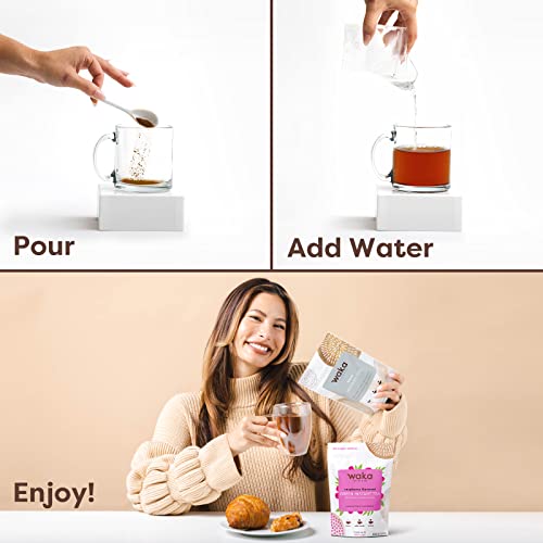 Waka Quality Instant Tea — Unsweetened 2 Bag Tea Combo — 100% Tea Leaves — Black, Raspberry Flavored, 4.5 Oz Per Bag #TOP2