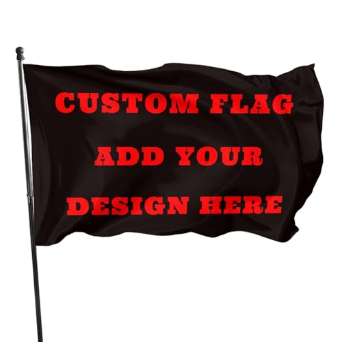 Fahne Selbst Gestalten, Einzelne Flagge,Drucken Sie Ihr eigenes Logo/Design，Wetterfeste Fahne ，Geeignet für Gärten, Rasenflächen, Partys, verschiedene Festivals Aktivitäten/Mehrere Größen verfügbar