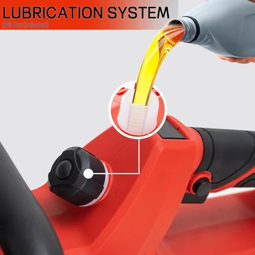 Kettensägen mit Akku, Kettensäge 9000 mAh, 12 zoll Elektro-Kettensäge 2 Akkus 4500mAh, Kettensäge 2 Ketten + 2 Kettenführungsschienen, MINI Akku-Elektro-Kettensäge, Kettensäge... – Bild 4