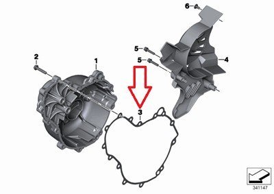 BMW Genuine Motorcycle Engine Housing Cover Right Gasket Right F700GS F800GT F800S F800ST F650GS F800GS F800R F800GS Adventure