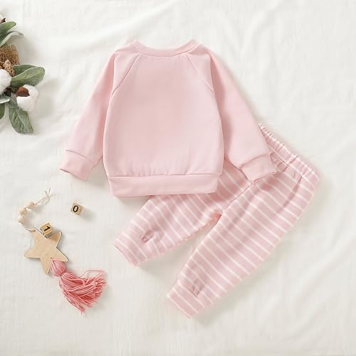 Baby Girl Clothes Fall Outfits Sweatshirt Infant Sweat Suit Long Sleeve Spring Winter Outfit Pants Set 2pcs 0-24M4