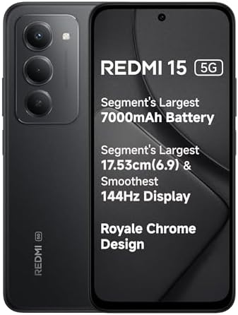 Redmi 15 5G Midnight Black 6GB + 128GB | Segment