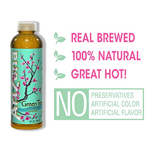 Arizona Green Tea With Ginseng And Honey, 20 Fl Oz (Pack Of 24) #TOP1
