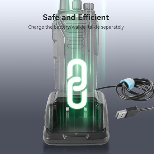 Retevis RT27 Ladegerät für Funkgerät, Originale Ersatz-Ladestation mit USB-Anschluss, Kompakt und Robust, Kompatibel mit RT27, für Lager und Gewerbe, Schwarz (1 Stück)