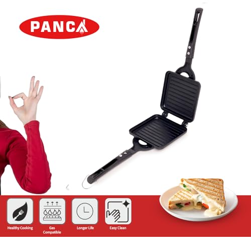 Image of PANCA Non-Stick Jumbo Grill Gas Toaster Premium Big Bread Sandwich Maker Griller with Bakelite Handles (Magnum Toaster)