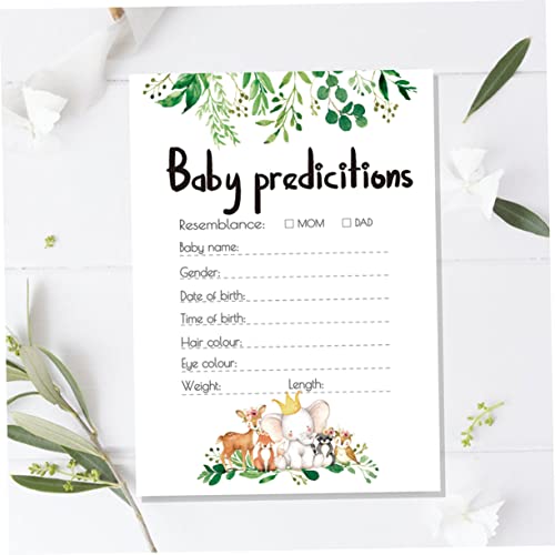 Amosfun 100 Pçs Cartões Atividade Gênero Rústico Jogos Conselhos Chá Casa De Fazenda Revelação Bebê