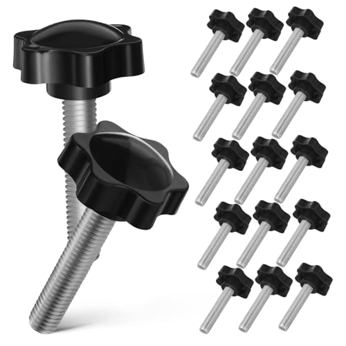 Cabilock 20pcs Quick Removal Clamp Screws Star Knob Handles Knob Bolt for Camping Industrial Use