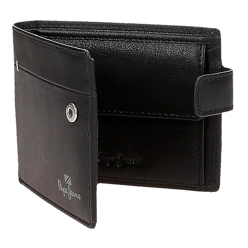 Pepe Jeans Unisex. 7843331 Cartera Vertical De Piel Staple Negro Con Cierre De Click (Osfa), Casual - 5