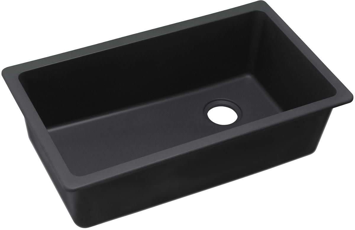 Elkay Quartz Classic ELGU13322BK0 Black Single Bowl Undermount Sink