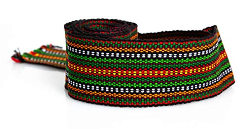 Ukrainian hand woven homespun Hutsul Belt Brown Green KRAYKA for Vyshyvanka2