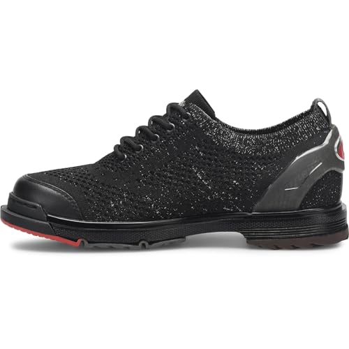 Image of Dexter Women's THE 9 Knit ST Bowling Shoe Black /Silver - Interchangeable Slide Soles and Heels - Made for Both Left and Right Handed Bowlers