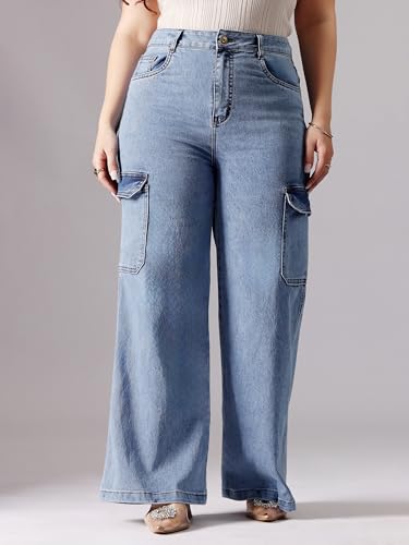 Image of Miss Chase A+ Women's Bootcut High Rise Regular-Length Stretchable Denim Shaping Jeans