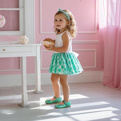 Sparkly Glitter Princess Shoes - Mary Jane Flats for Toddler Girls Fancy Wedding2