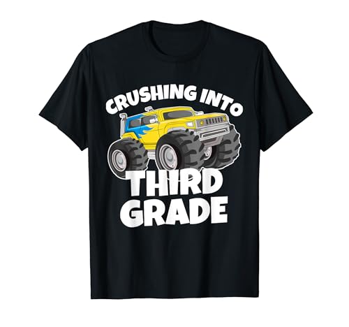 Schiacciare in un Monster Truck di terzo grado per i ragazzi della scuola Maglietta