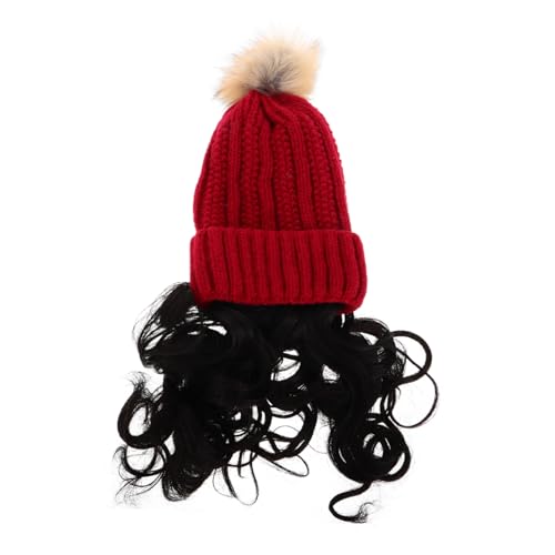 Bonnet hiver femme fausse chevelure longue contre le froid