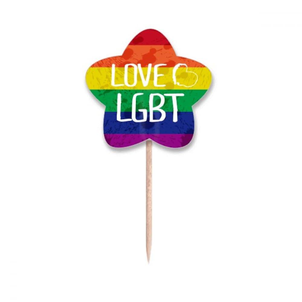 Cure-dents LGBT cœur Rainbow Ink comme accessoire de fête et cadeau d'invité original