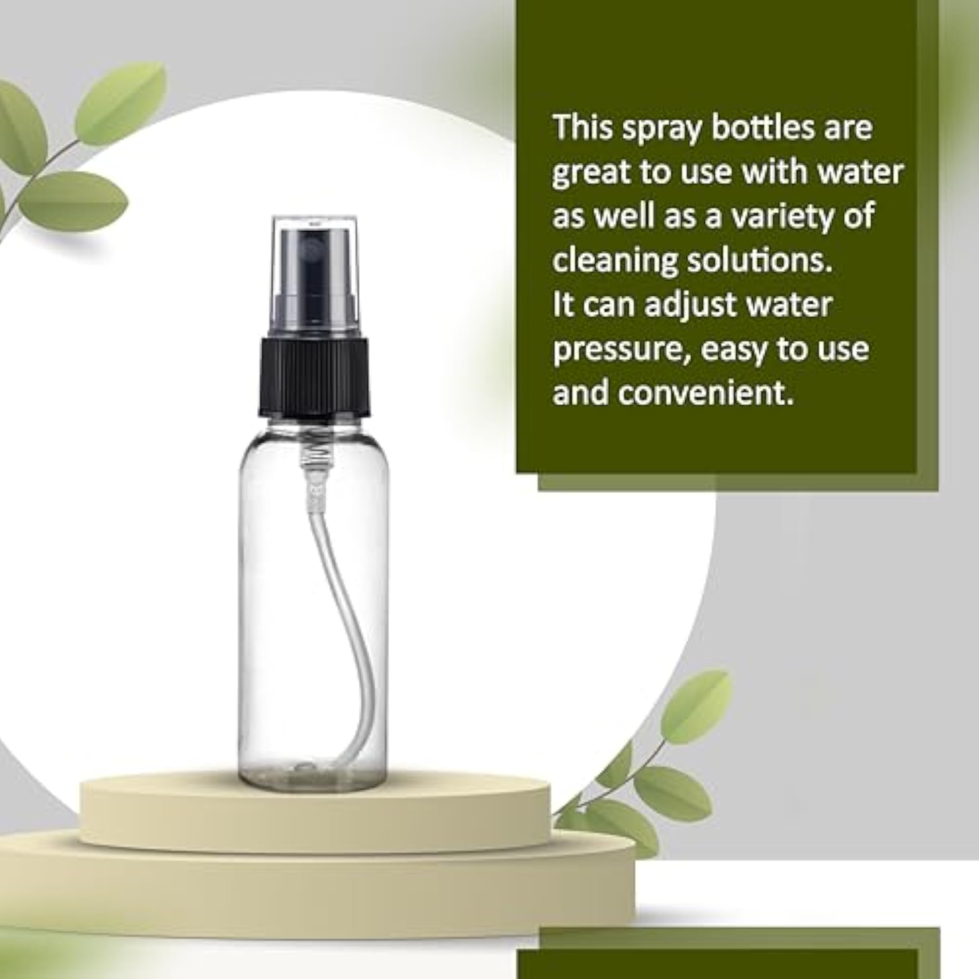30ml Transparent Plastic Empty Fine Mist Spray Bottle