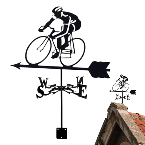 Veleta - Veleta con Estaca De Jardín Ciclistas | Herramienta De Medición Dirección Gallo Meteorológico Decoración Exterior para Granja Patio
