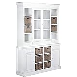 GRÖßE: Die Vitrine hat die Breite 105 x Tiefe 43 x Höhe 82,5 cm.