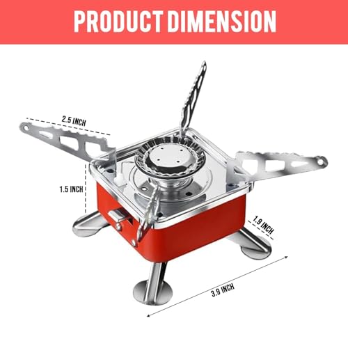 Image of Portable Butane Gas Burner /Stove For Camping With 4 Pc Butane Can Picnic Folding Stove.