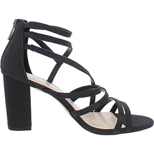 Jessica Simpson Women's Stassey Block Heel Strappy Sandal Heeled, Black Micro Flash, 5 UK - Image 2