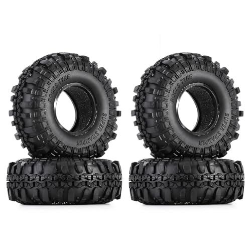 Pneu caoutchouc 1.9 de rechange pour 1:10 RC Rock Crawler Axial SCX10 D90 Tamiya CC01
