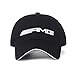 Car Logo Adjustable Baseball Hat, Unisex Hat Travel Cap Car Racing Motor Cap for AMG (Black)